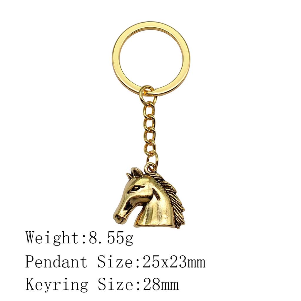 Металлический брелок в виде головы лошади/единорога - 52x51 мм, 19,9 г, Идеально подходит для сумок и домашнего декора