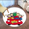 The Wiggles Printed Round Rug Carpet Chair Rug Area Rug Entryway Doormats,for Office Chair Living Room Bedroom Kitchen Room.