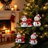 Lightweight Acrylic Keepsake Gifts 26 Letter Christmas Ornaments, 2D Flat Snowman Hanging Decoration, A-Z Gift for Family Friends Alphabet Letters