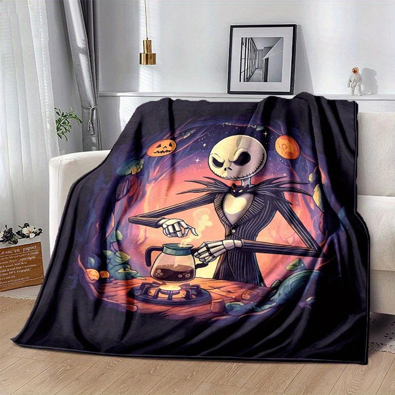 1pc The Nightmare Before Christmas Printing Blanket - Soft, All-Season Throw for Office Blanket, Car, Travel