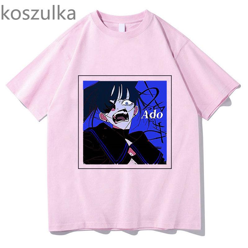 Унисекс футболка Ado, модная унисекс футболка с рисунком, унисекс/женская летняя футболка с коротким рукавом, 100% хлопок, эстетические топы, толстовка, уличная одежда