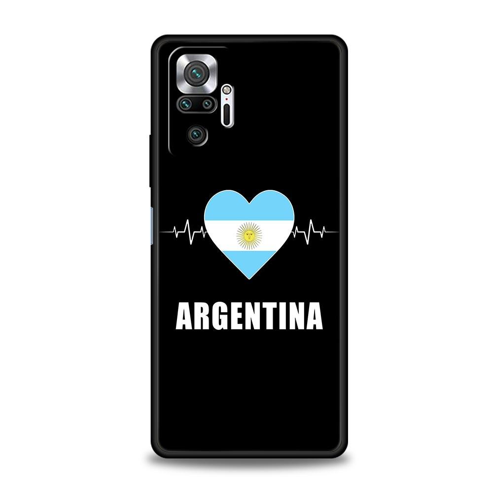 Argentina Flag Soccer 10 Phone Case For Xiaomi Redmi Note 13 12 11 10 Pro 9S 9 8 7 9T 8T 9C 9A 8A 11T 5G 10S K50 Gaming Cover
