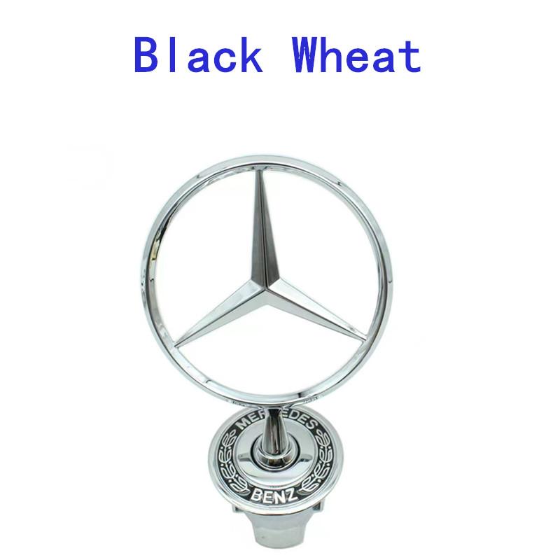 BWD1 Hot 2026 New For Benz 44mm 3D Metal Blue Chrome Star Bonnet Hood Emblem For Mercedes Benz W124 W212 W204 W205 W210 W220 W221 A18