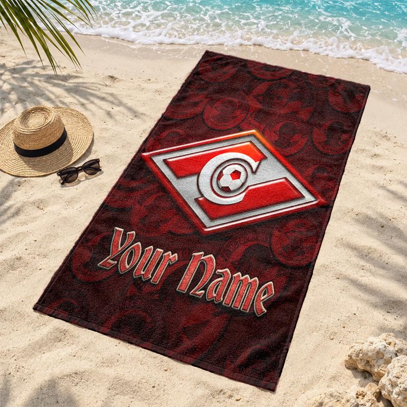 FC Spartak Moscow Custom Name Beach towels also serve as bath towels summer essential a musthave for the outdoors the beach and the pool
