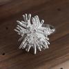 925 Sterling Silver Rings for Women Couple Minimalist Handmade Simple Firework Ring Fine Jewelry Gift Prevent Allergy