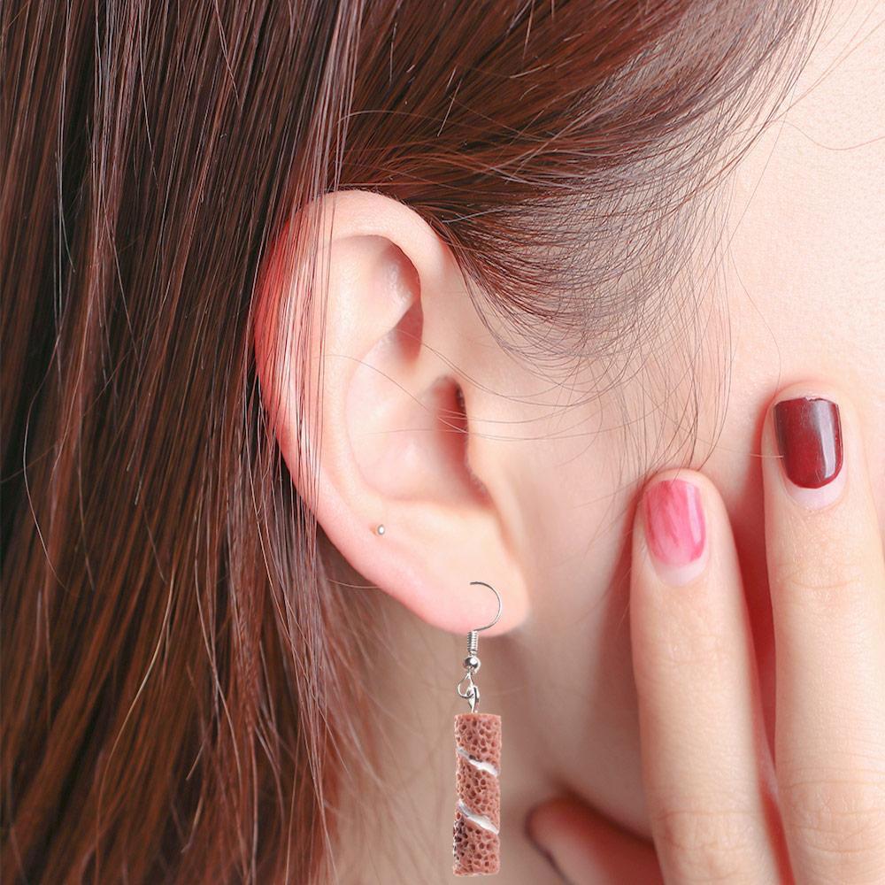 Summer Milk For Unique Cake Funny Gift Lovely Cartoon Fashion Party Drop Girl Food Jewelry Earrings