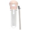 PET Bottle Cap with Straw, One-Push Open, Case Included, 500ml/350ml, Dull Pink, One-Touch Attachment, PSHC5S-A