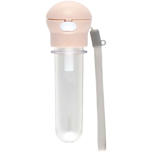 Skater PET Bottle Cap with Straw, One-Push Open, Case Included, 500ml/350ml, Dull Pink, One-Touch Attachment, PSHC5S-A