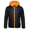 Autumn and Winter Men's Hooded Cotton-padded Jacket Solid Color Plus Size Cotton-padded Coat
