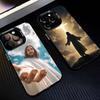 Святой И-Иисус Х-Христос JC Чехол для телефона для iPhone 17,16,15,14,13,12,11 Plus,Pro Max,XS,Цветной Посеребренный Внутренний Чехол