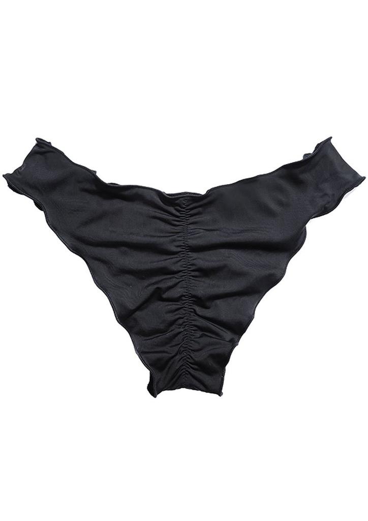 Купальник Двусторонний низ с волнистым краем Бикини [Sanas] (L, (PT) черный)