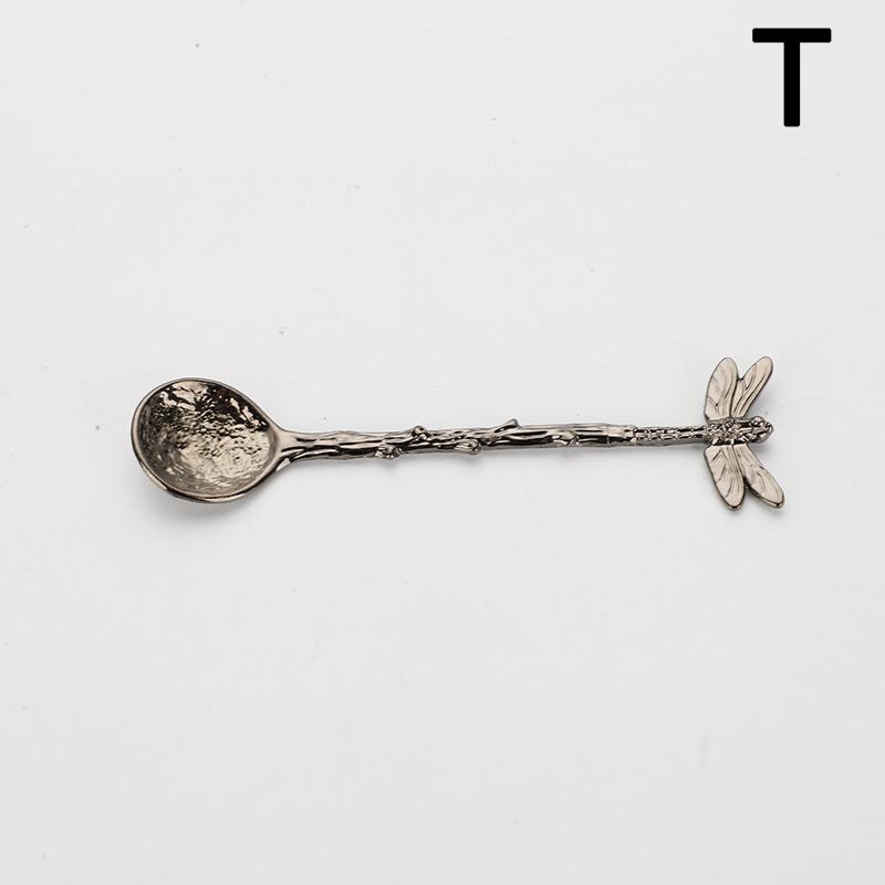 1PC Vintage Spoon Ice Cream Spoon For Coffee Tea Gift For Souvenir Dragonfly Stars Design