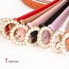 Women's Multi-Color Pearl Round Buckle Belt - Cute, Versatile Decorative Accessory for Dresses and Jeans
