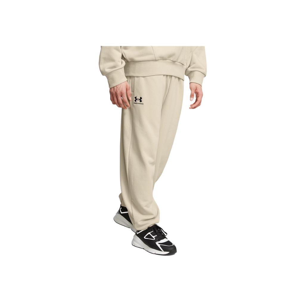 Under Armour Логотип Шнурок Средняя посадка Трикотажные джоггеры Мужские джоггеры Бежевый 1388021-289