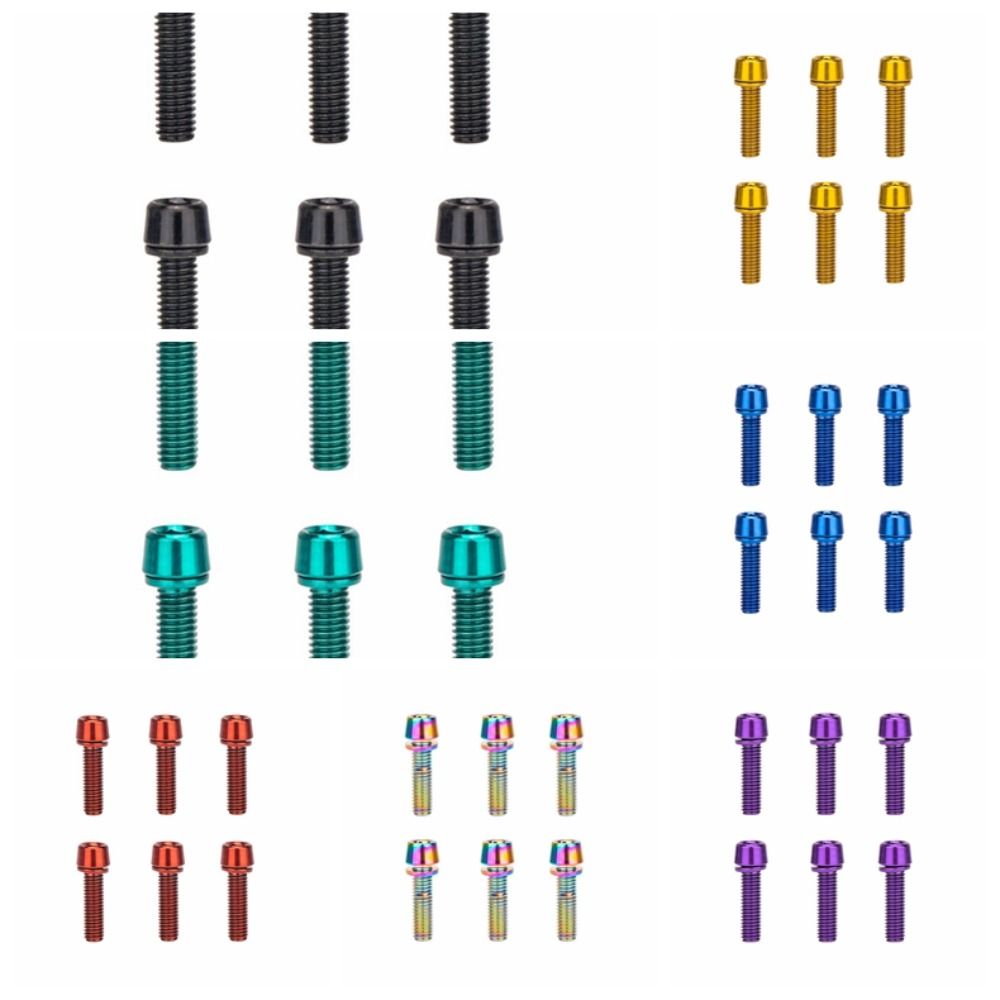 6PCS Stainless Steel Bicycle Riser Screws Bike Stem Bolts for Road Bike/Bike Handlebar/Riding