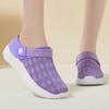 2024 Summer Breathable Mesh Half Slippers Lazy Soft Sole One Step Casual Shoes Single Shoes Women'S Sandals