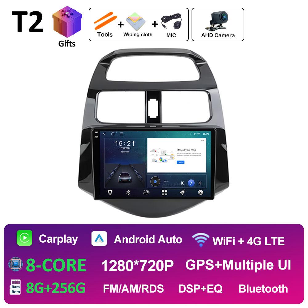 Android 14 Автомобильное видео для Chevrolet Spark Beat Matiz Creative 2010 2011 2012 2013 2014 Радиоплеер GPS Навигация Авто Инструменты 4G