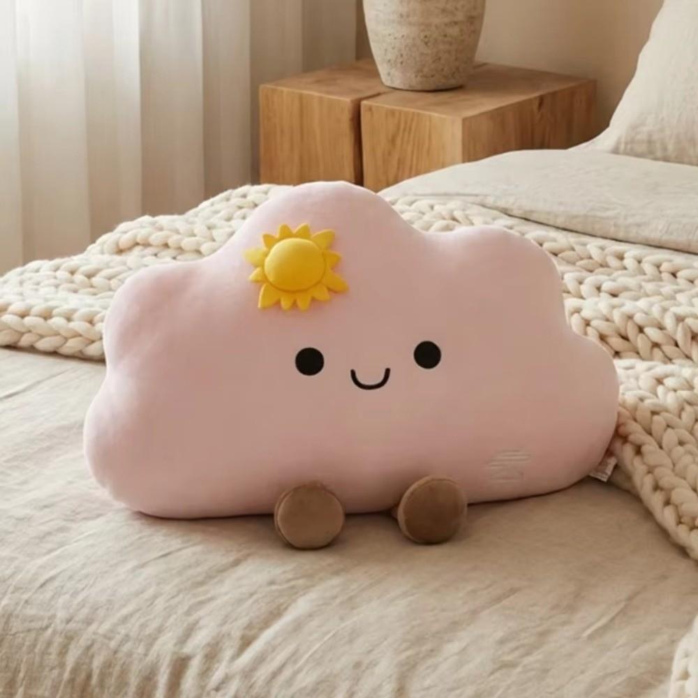White Blue Pink Stuffed Simulation Pillow Fluffy Soft Sofa Cushion Creative Cloud Plush Toy  Sofa
