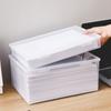 WORTHBUY Plastic Organizer Box For Office Supplies Clear A4 Paper Storage Box Office Desktop Multipurpose Storage Container