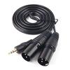 SiYear 3.5 Mm (1-8Inch) Mini Jack Stereo TRS To Dual XLR 3 Pin Male Plug Unbalanced Interconnect Cable,Y Splitter Patch Cabl