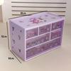 Korean-Style Six-Grid Transparent Desktop Storage Box for Jewelry and Dorm Rooms