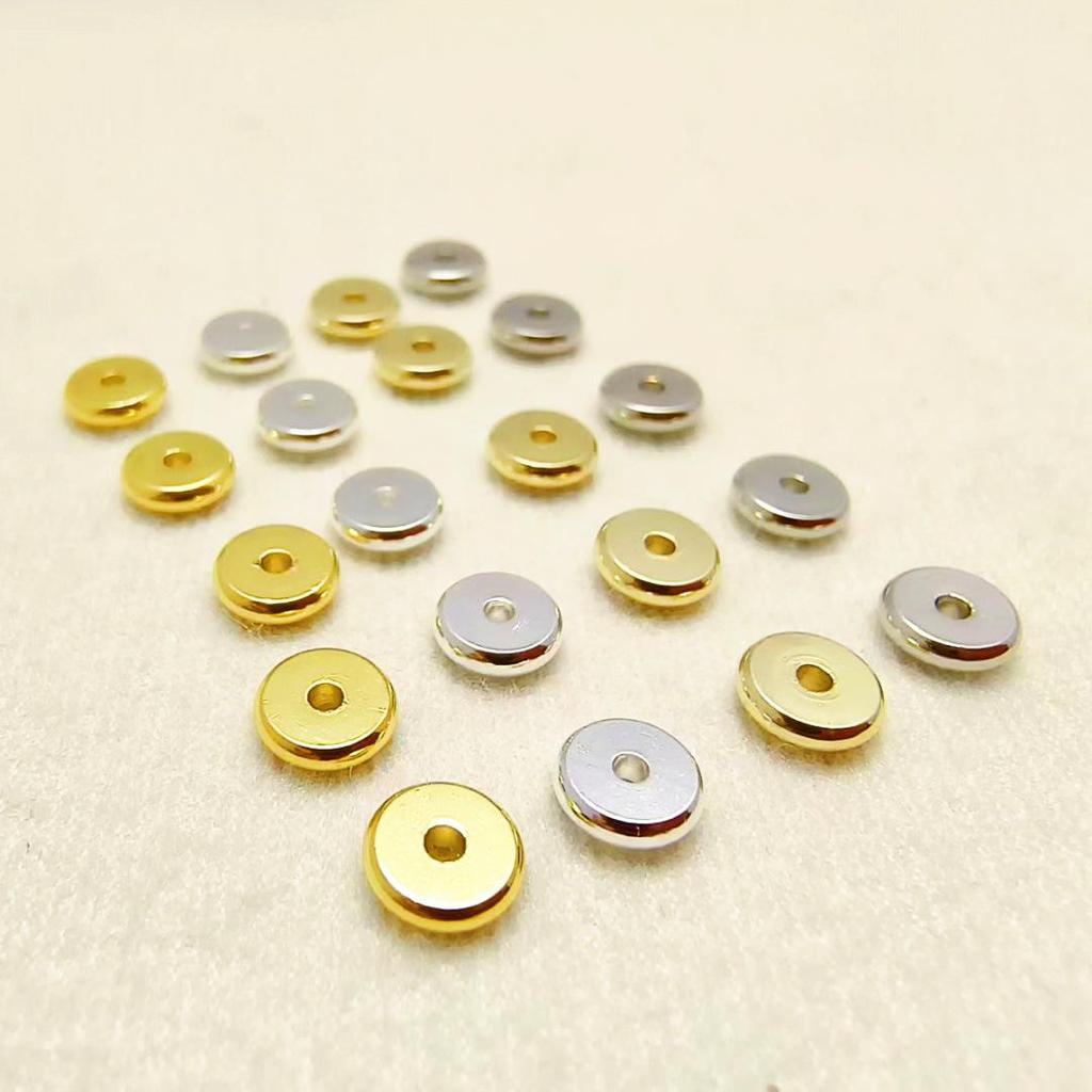 Сохраняющие цвет бусины для счетов с медным покрытием из 18-каратного золота для самостоятельного изготовления ожерелий и браслетов