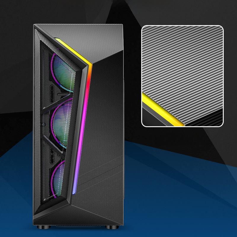 Корпус игрового компьютера Qihangzhe V8 RGB с прозрачной стороной