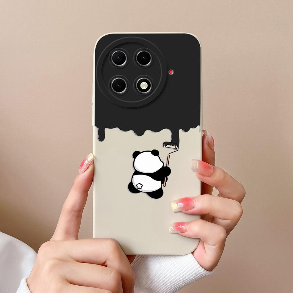 Для Tecno Camon 30 30S Pro 30C Spark Go 1 2025 Pop 9 20 Pro Чехол-оболочка Lovely Panda Эстетические ультратонкие жидкие силиконовые парные чехлы для Tecno Capa