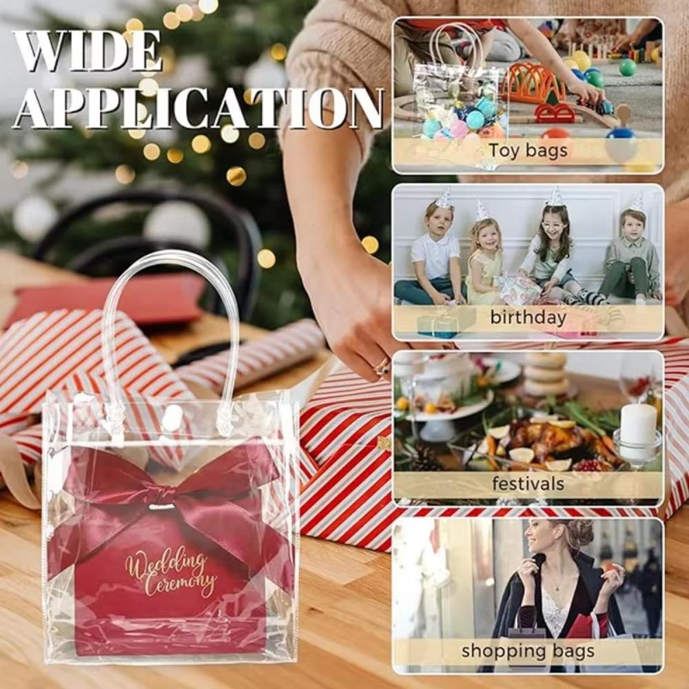 Transparent Clear Tote Bag PVC Cosmetic Plastic Bags New Shopping Bags