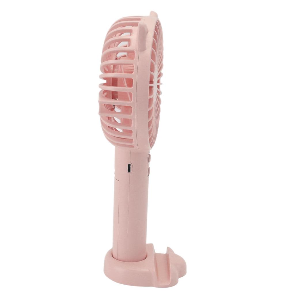 Hand Held Fan Portable USB Rechargeable Cute 3 Speed Wind Regulable ABS PC Battery Operated Fan for