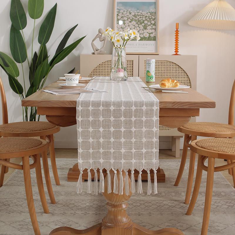 Современный Минималистичный Чехол для Кофейного Столика в Стиле Инс Тканевый Чехол для ТВ-Тумбы Длинная Прямоугольная Скатерть из Хлопка и Льна