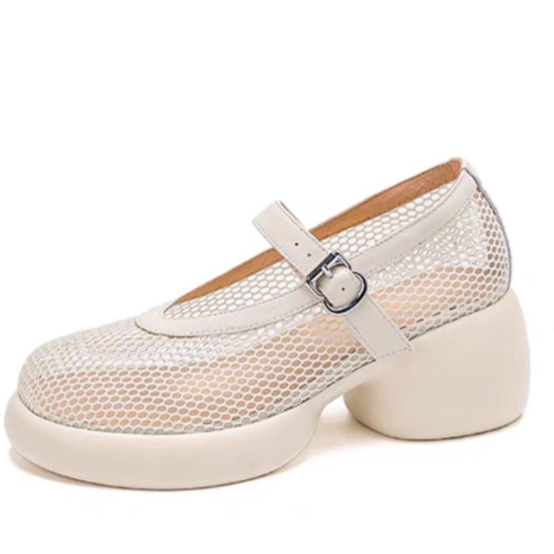 Модные осенние новые туфли на грубом каблуке, женские модные туфли с круглым носком и мелким горлом из сетчатой ткани, дышащие низкие туфли