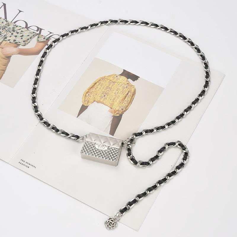 Аксессуары для поясной цепочки в стиле Сяосян, ремень, украшение бриллиантами, поясная сумка, платье, кожаная цепочка, женское украшение, модный тренд