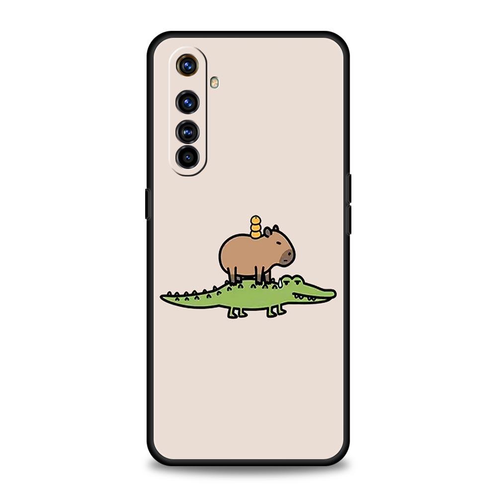 Милая Капибара Для Realme GT Neo 2 3 3T 5 Чехол Для Телефона Для Realme 12 11 5G 10 9 8 5G 7 6 GT5 GT3 GT2 Pro Plus C21 C11 C25 C35 Обложка