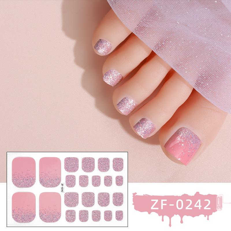New Foot Stickers, Nail Art Stickers, Waterproof Onion Powder 5D Imitation Diamond Toenail Stickers