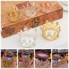 Ornaments Glass Sphere Base Rhinestone Support Metal Display Stand Crown Crystal Ball Holder