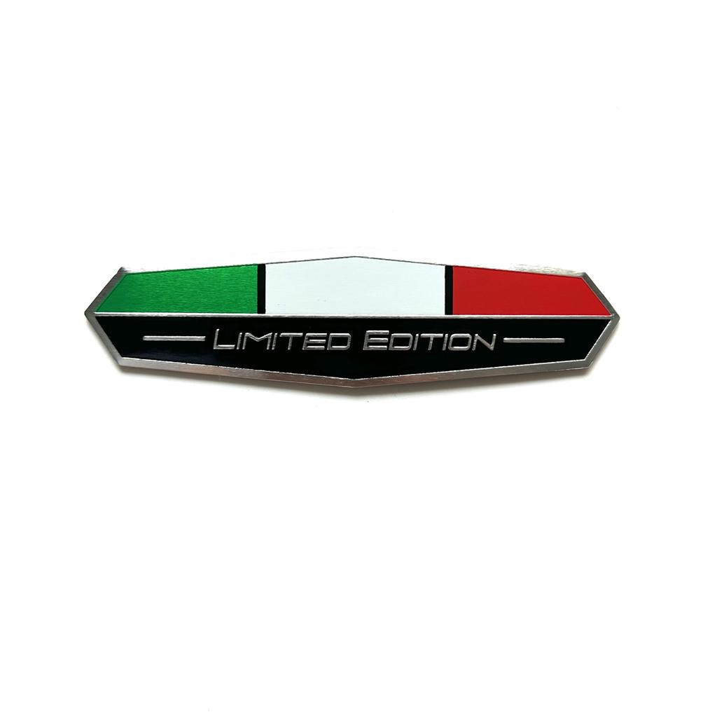 Limited Edition Italy National flag Aluminium Adhesive Emblem Rear Trunk Badge Fender Sticker Body Decal car emblem