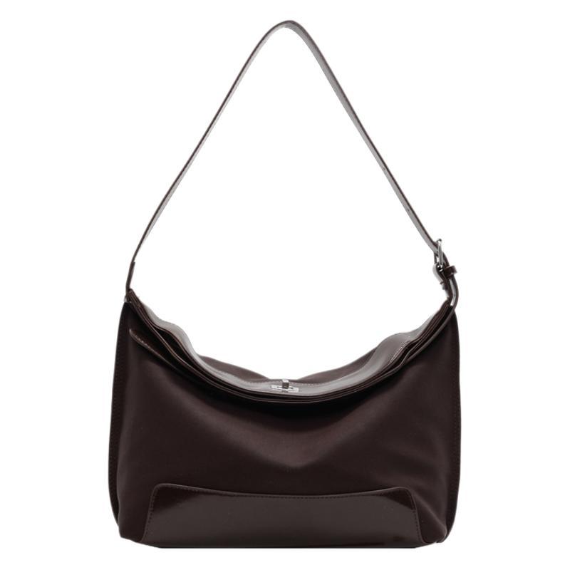 Design Contrasting Color Splicing Canvas Bag Women's 2025 New Fashion Trend Shoulder Messenger Women's Bag Tote Bag