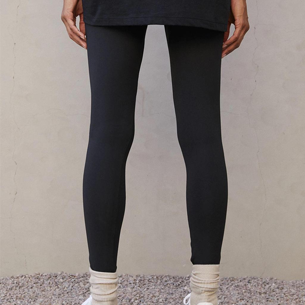 Fear of God Essentials Fw21 Athletic Legging Black Logo Printed Skinny American Heavyweight Knit Sports Pants Unisex Black FOG-FW21-033