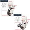 Cabinet Crib Bed Moving Chair Crib Swivel Caster Furniture Casters Wheels Soft Rubber Roller
