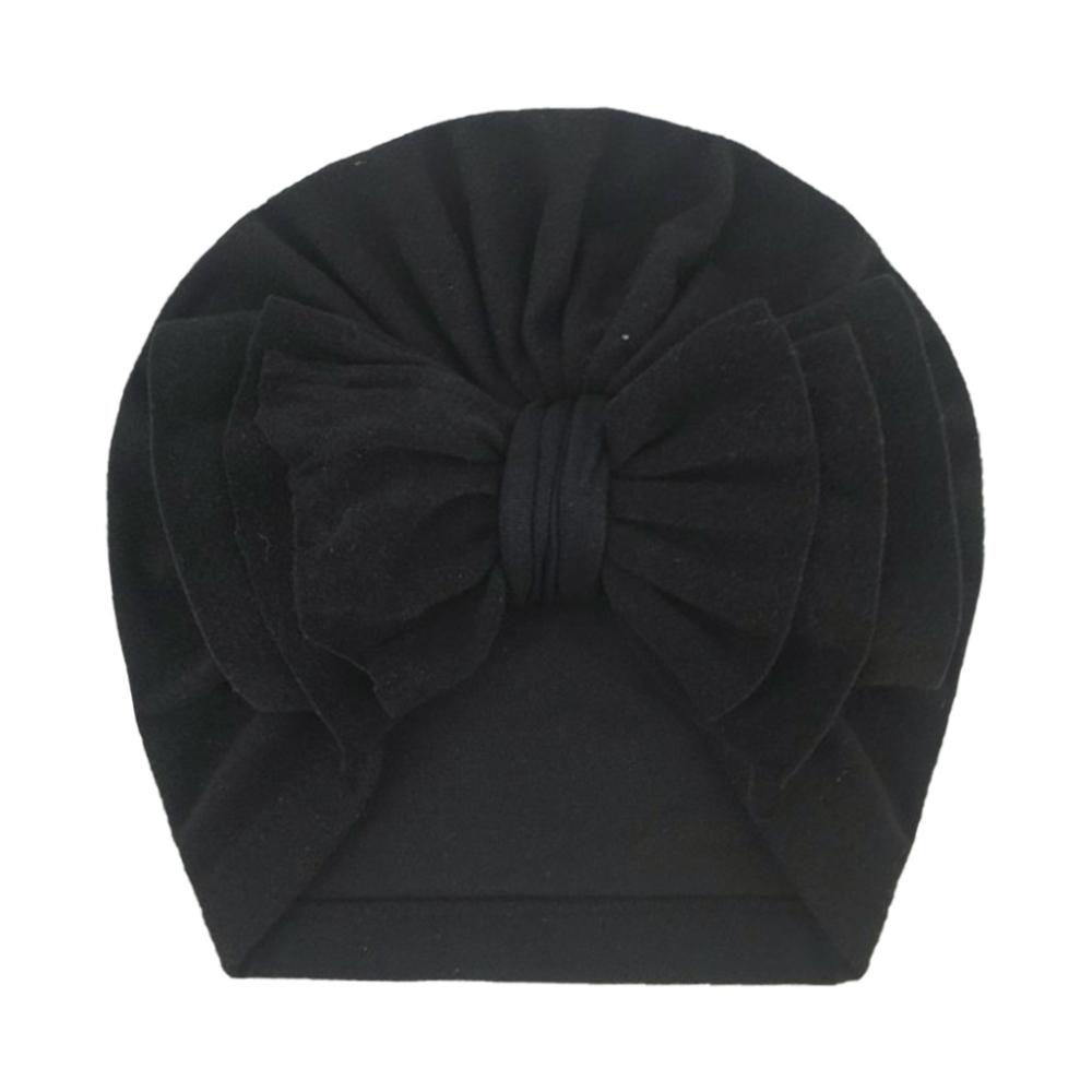 Cotton Baby Hat Solid Color Big Bow Baby Girls Beanie Cap Toddler Kids Baby Boy Headwrap Caps Accessories