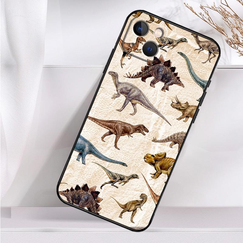Ударопрочный чехол с рисунком динозавра для iPhone 17 16 Pro Max 11 14 15 Plus 12 13 Mini 16e 17 Air Чехол для телефона