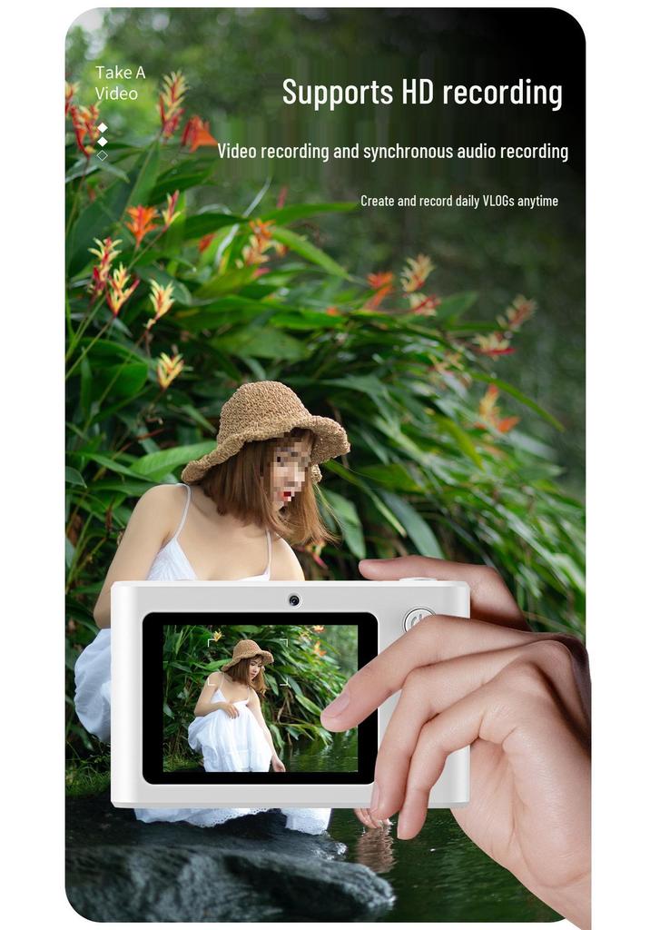 100MP Dual CCD Retro Student Card Camera - Uploadable & Portable