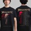 Megadeth Европа 2026 Тур Графический Мерч Футболка Летние Топы Унисекс Мужские Женские Футболки Y2k Фанаты Повседневная Футболка Уличная Одежда