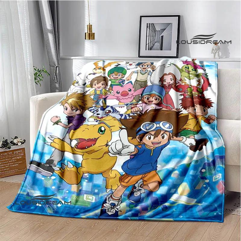 Digimon cartoon printed blanket Flannel Warm blankets Soft and comfortable blanket bed linings cubre cama Birthday Gift