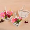 Imitation Rattan Woven Storage Baskets With Handle Wicker Flower Basket For Plant Home Wedding