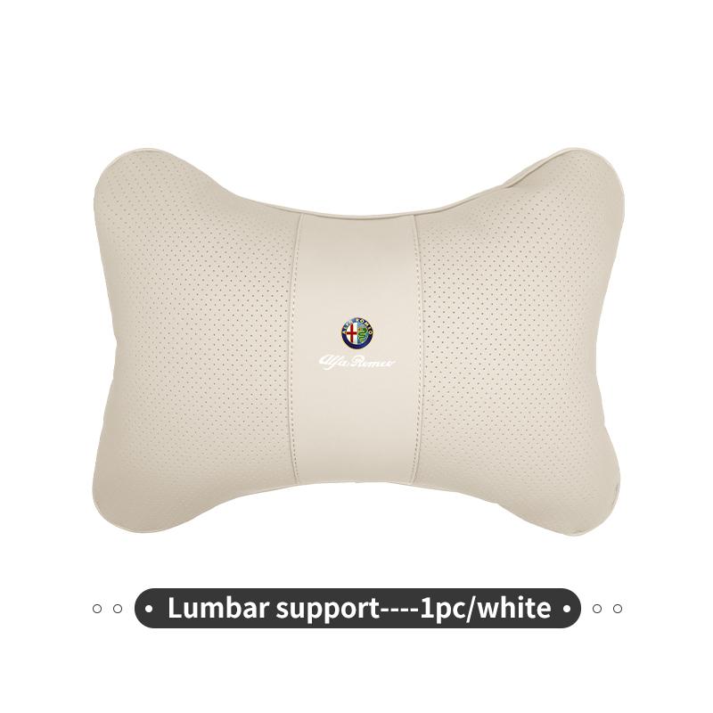 Car Headrest Neck Pillow Lumbar Support Cushion Interior Accessories For Alfa Romeo GT Stelvio F1 Brera Volante Tonale GloriaJD3