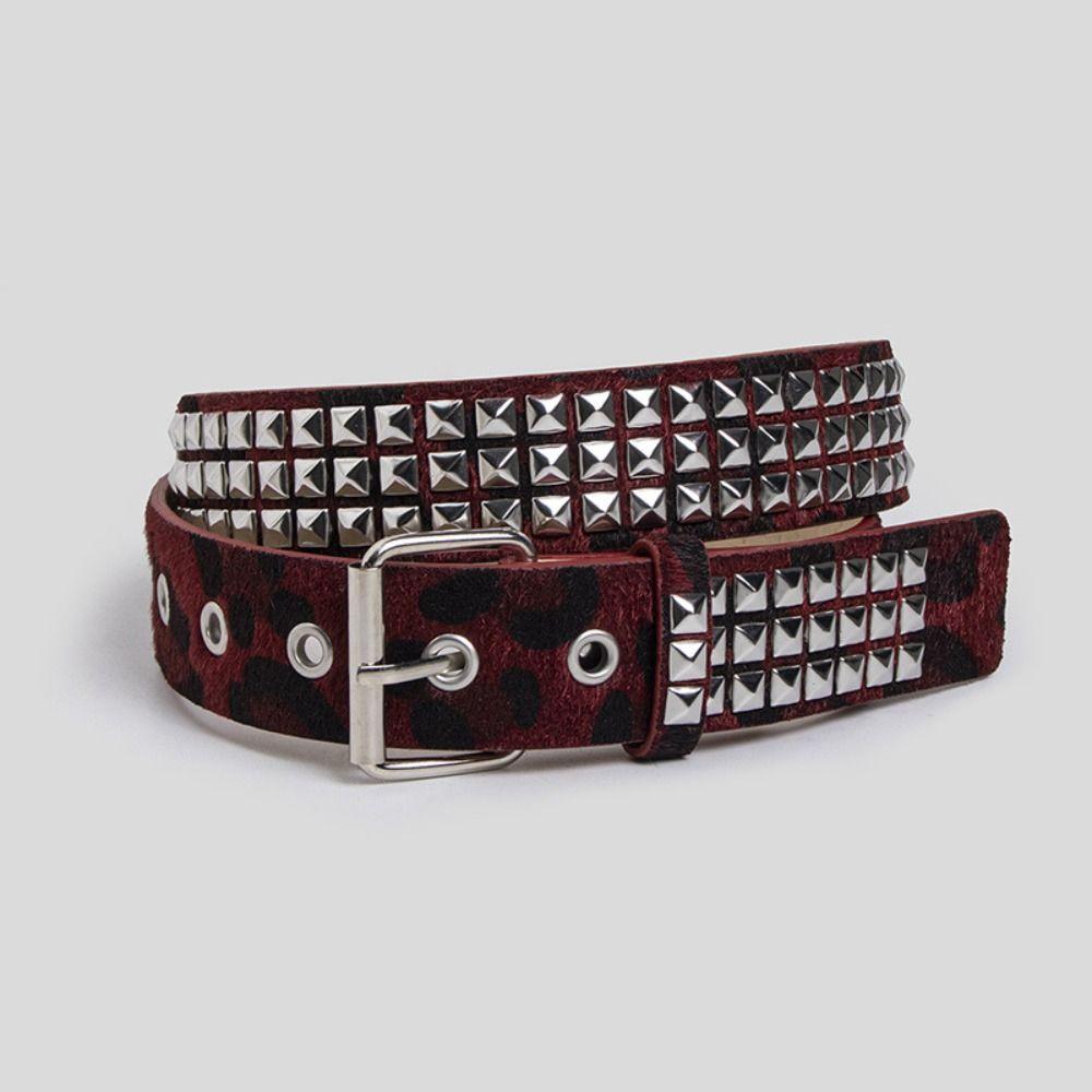 Retro Buckle Punk Rivet Belt Fur Decorative Gothic Waistband Metal General Y2K Belt Nightclub