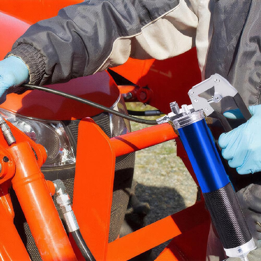 400CC пневматический смазочный пистолет гибкий шланг мощный воздушный компрессор смазочный пистолет 2 муфты портативный смазочный пистолет 1 изогнутая металлическая трубка