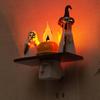 Halloween Ghost Night Light Plug-in Flickering Ghost Campfire Wall Light Wizard Ghost Nightlight for Kids Gift Halloween Party Decoration
